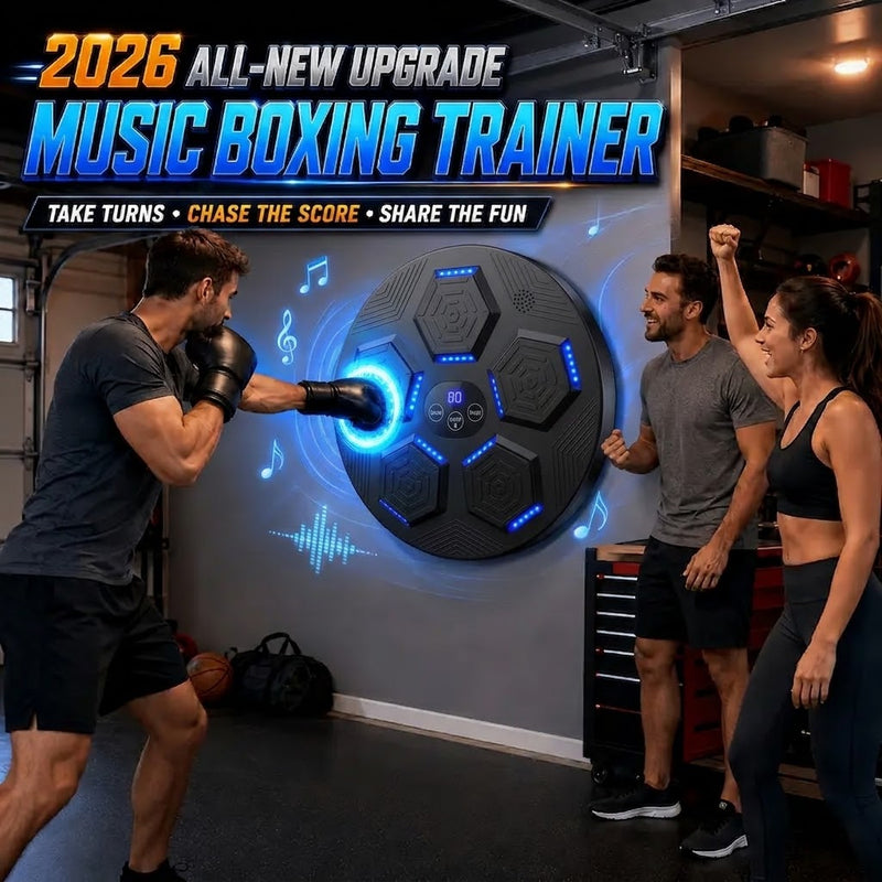 QIAN-K Smart Music Boxing Machine ｜ Wall Mounted Rhythm Boxing Trainer with Bluetooth