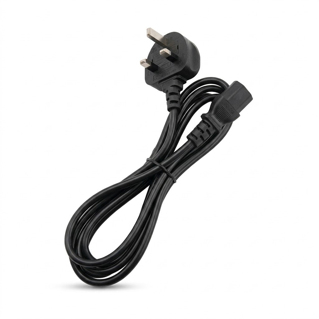 Universal UK 3-Pin to IEC C13 Power Lead – Premium Kettle Cable for Desktop, TV, Monitor & Office Equipment